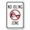 Signmission Safety Sign, 12 in Height, Aluminum, 18 in Length, No Idling Signs - No Idling Zone A-1218 No Idling Signs - No Idling Zone - alternate 1